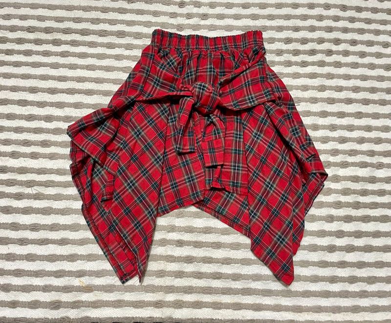 Red Plaid Skirt