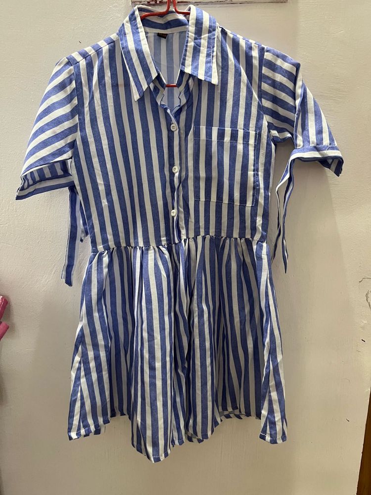 Blue Striped Top