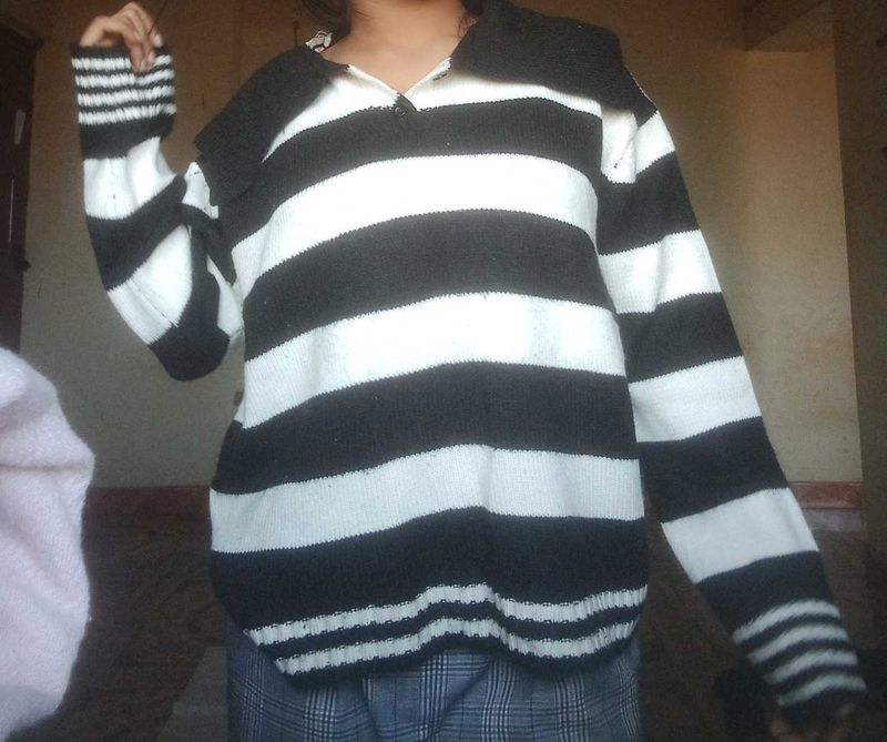 Striped Black and White Sweater