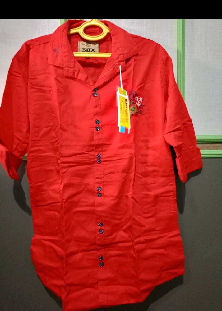Red Casual Shirt