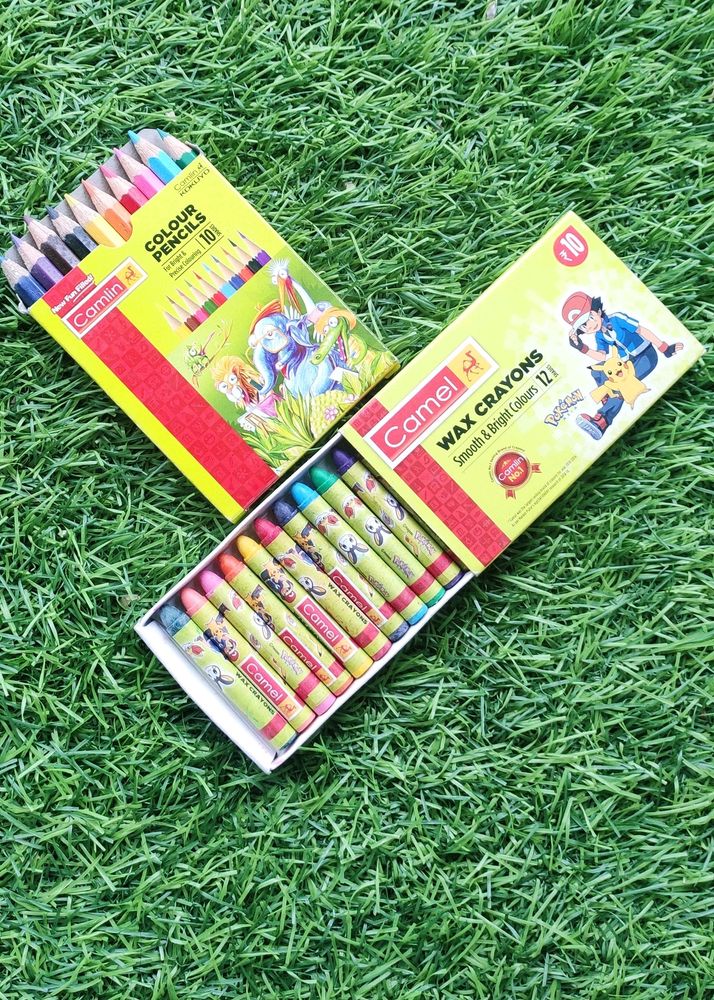 Combo Small Pack For Kids Camlin Crayons &amp; Colour Pencils