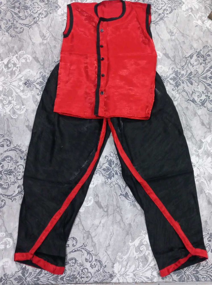 Traditional Red &amp; Black Outfit
