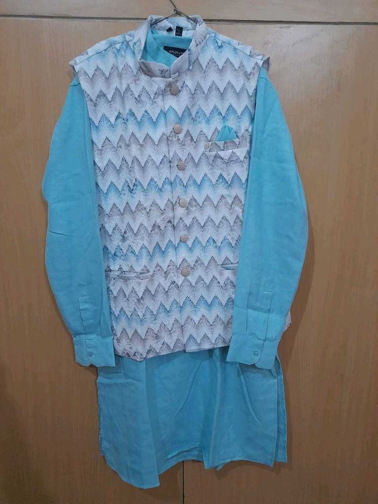Kurta Payjama With Blazer
