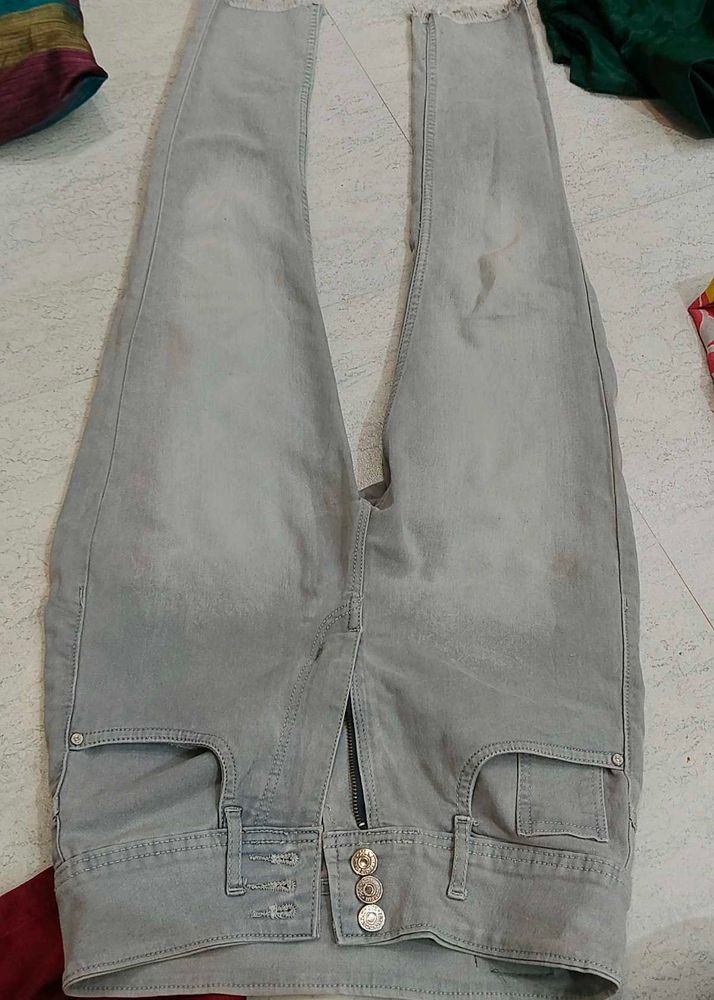 Gray Denim Jeans