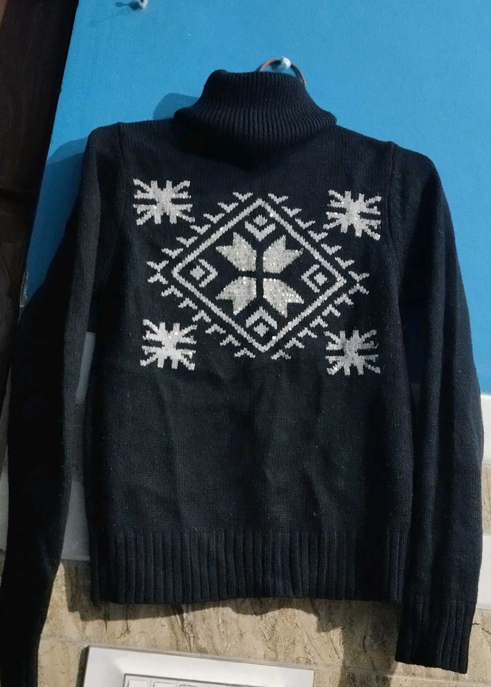 Black Turtleneck Sweater