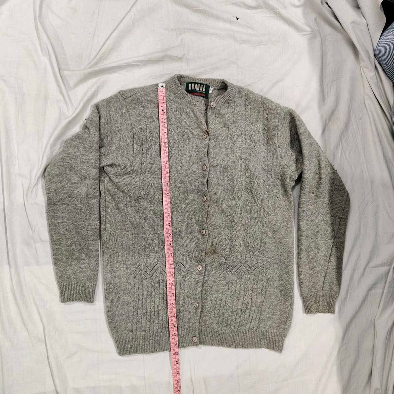 Vintage Grey Knit Cardigan