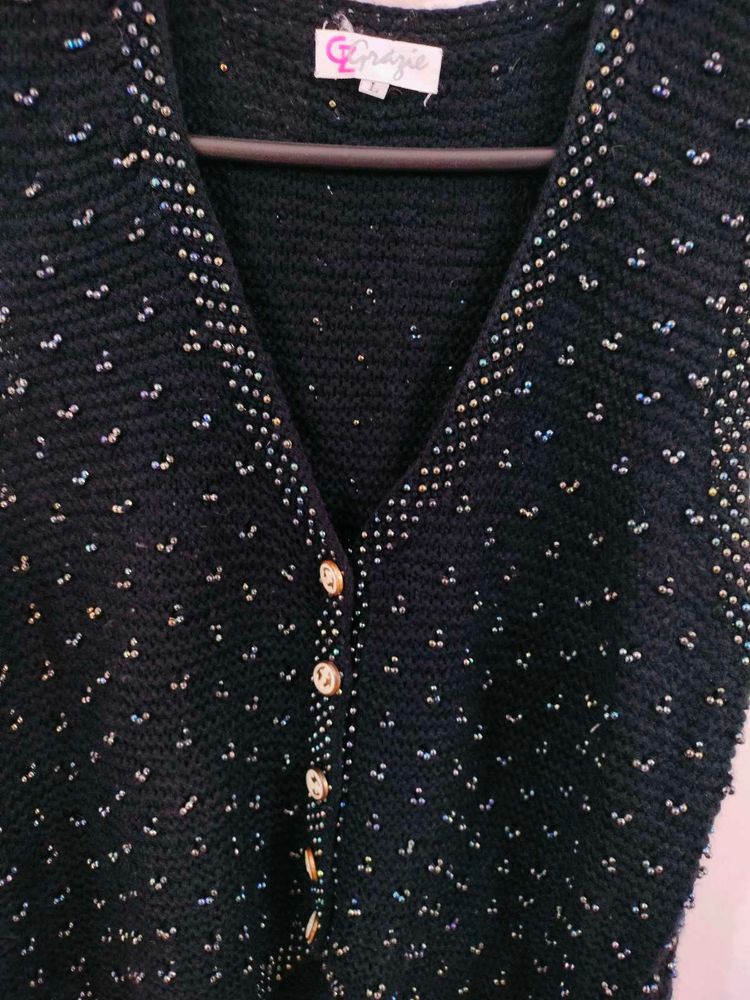 Black Half sweater For Women