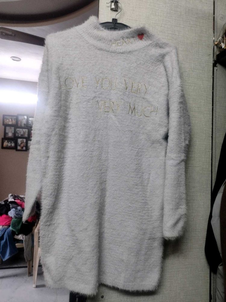 OFFWHITE MIDI WINTER DRESS