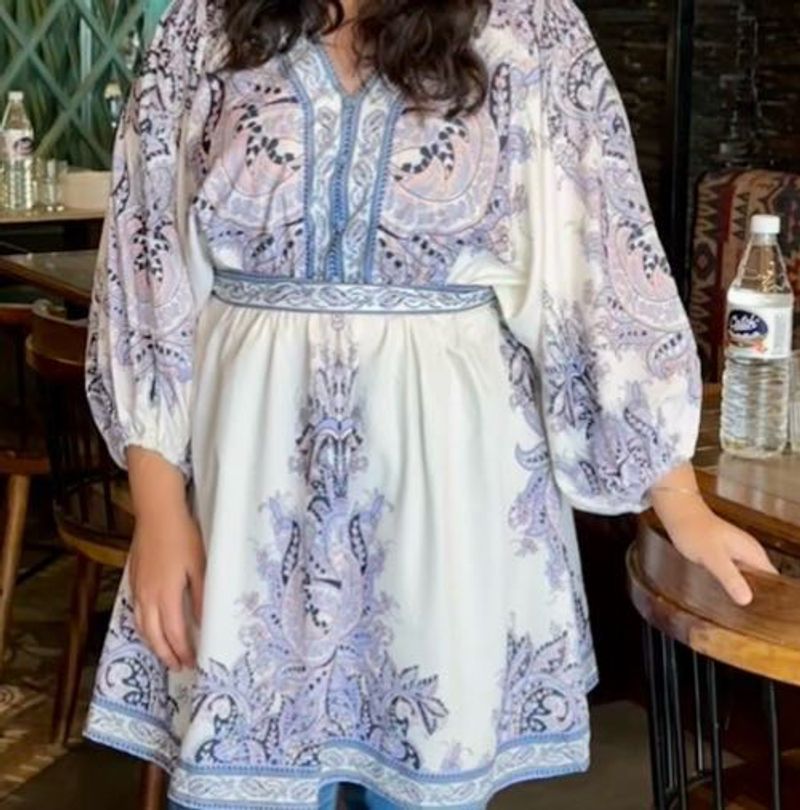 Paisley Print Tunic Top