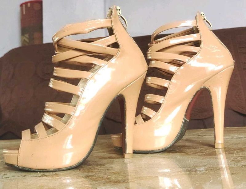Nude Strappy Heels