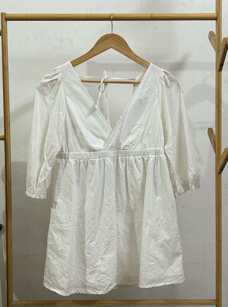 White Backless Dress
