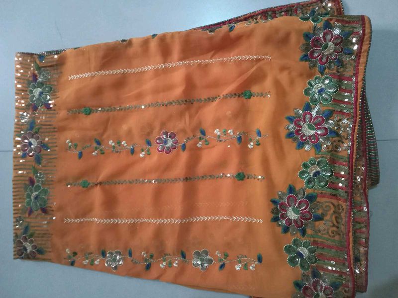 Floral Embroidered Saree