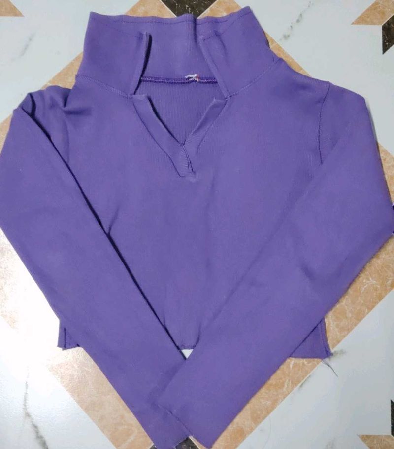 Purple Long Sleeve Top