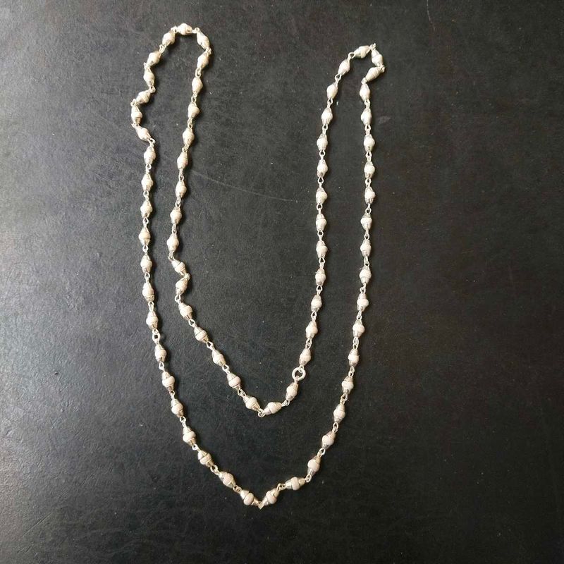 925 Pure Silver Spritual Tulsi Mala Chain