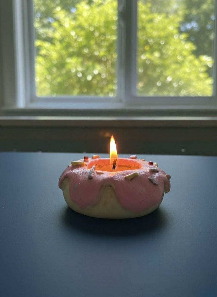customized donut candle