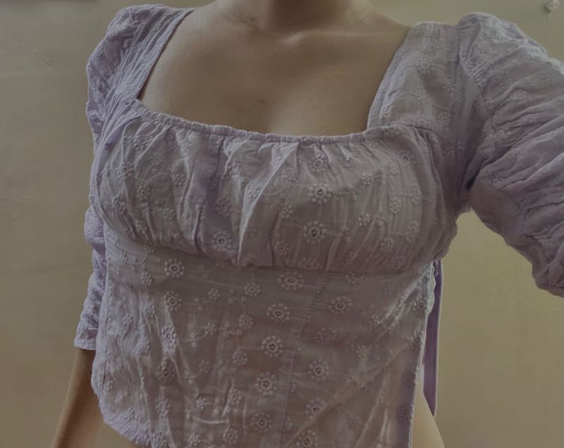 Pinteresty Embroidered crop Top