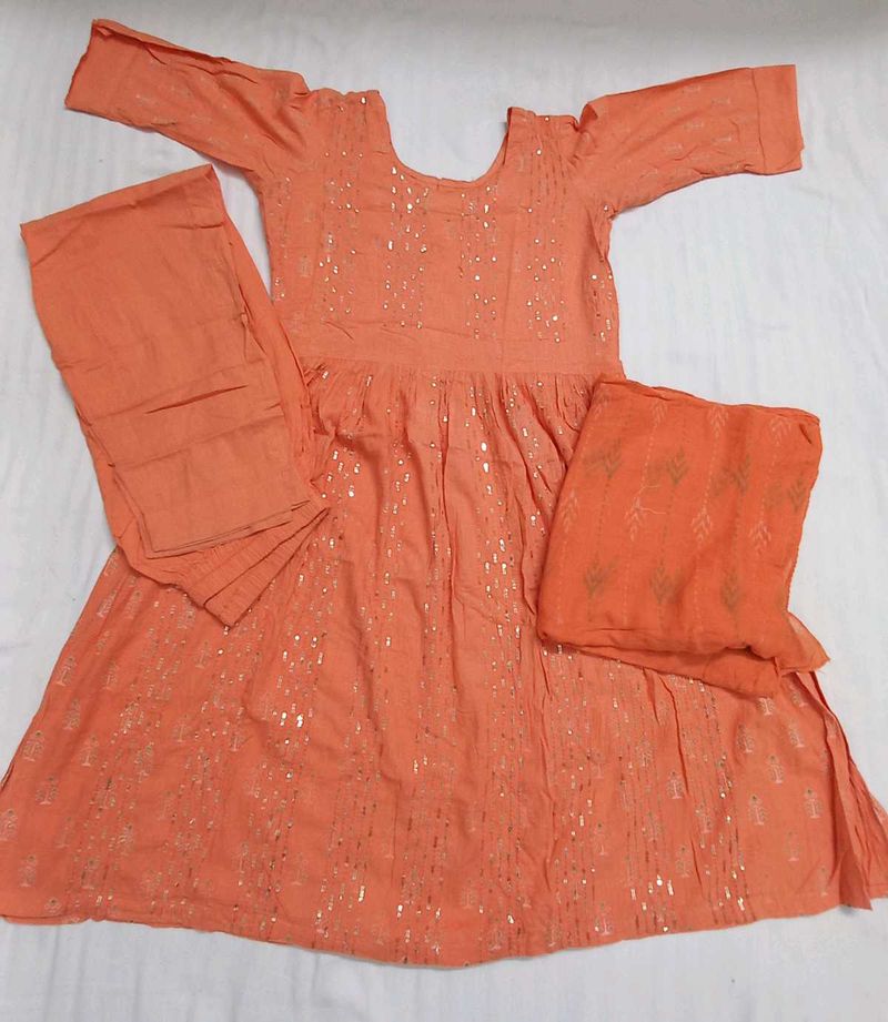 Peach Kurta Set