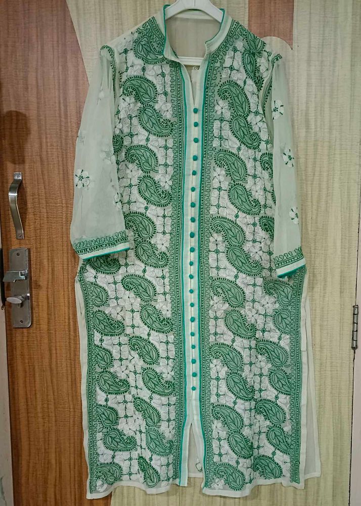 Georgette Chicken Kadhai Kurti