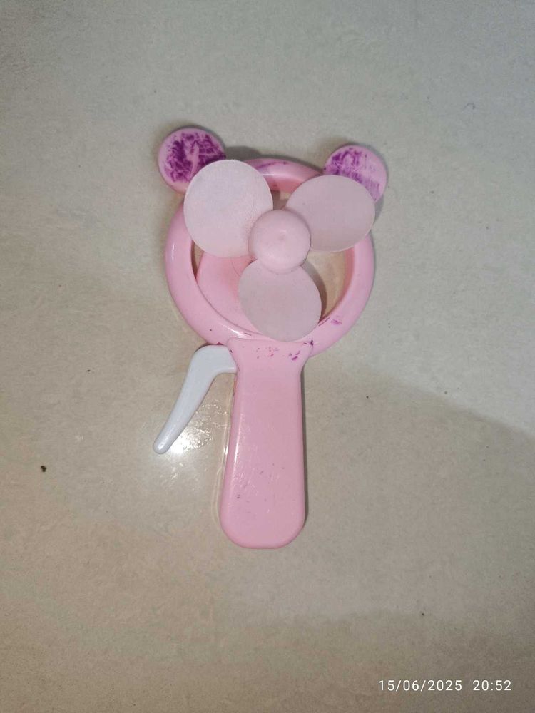 Cute Pink Handheld Fan
