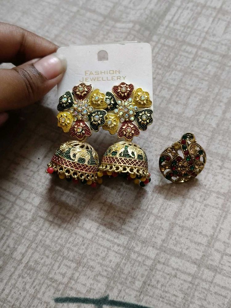 Jhumka With Ring