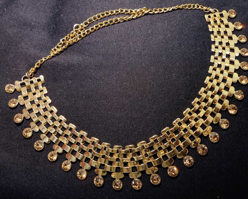 Gold chain Statement choker Necklace