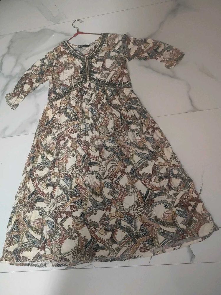 Paisley Print Midi Dress