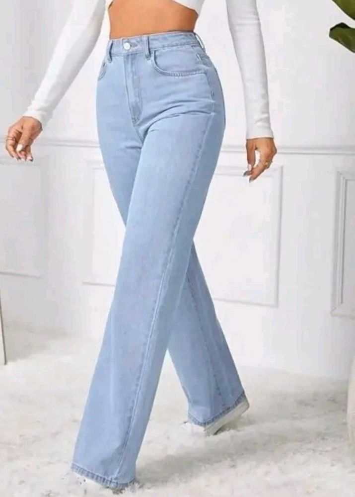 Light Wash Wide Leg Jeans