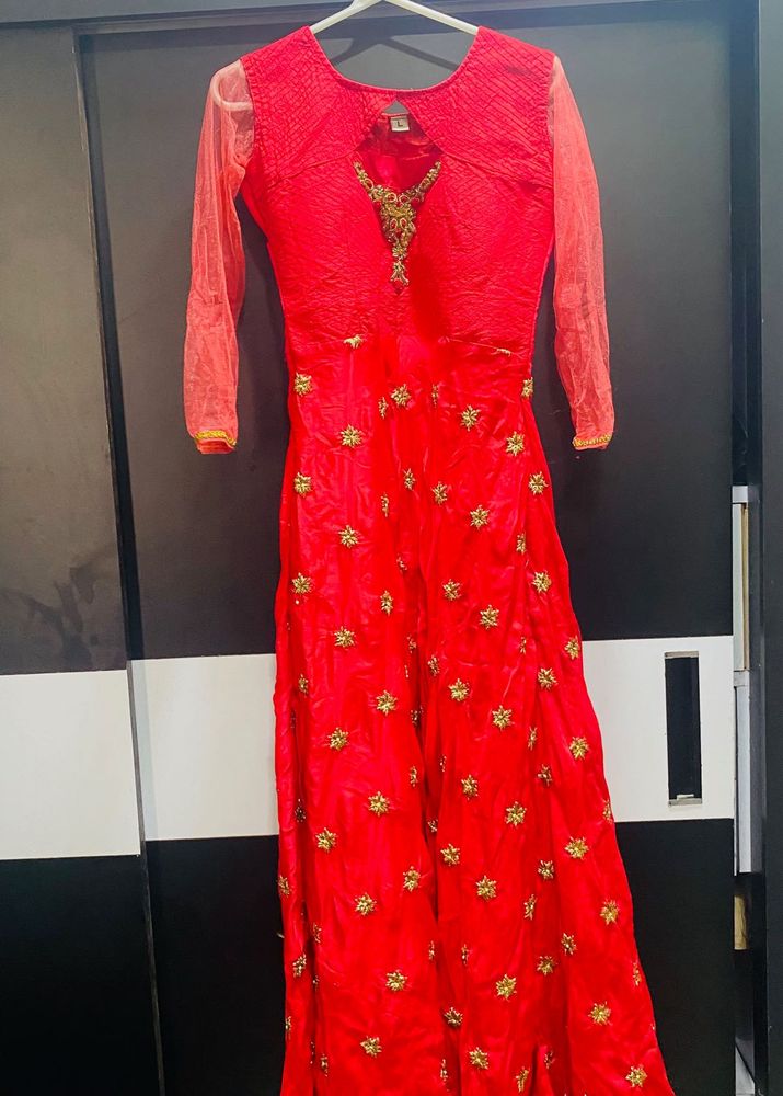 Dark pink Ethnic Gown