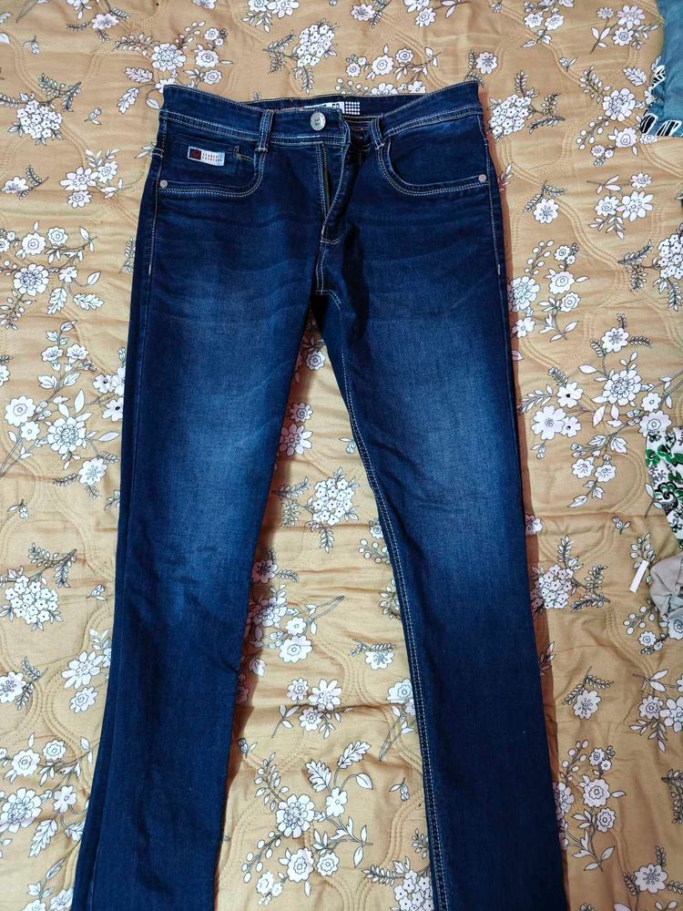 Dark Blue Denim Jeans