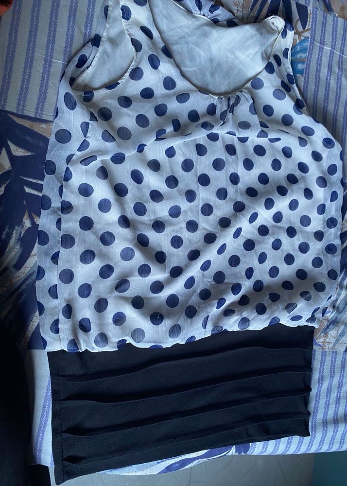 Polka Dot Sleeveless Top