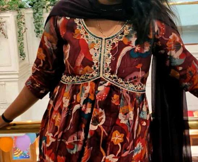 Stunning Wine Colour Kurta Set 🍒