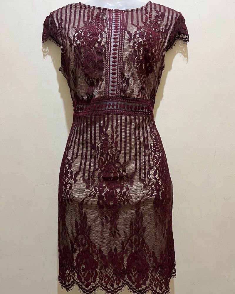 forever21 Pintrest Burgundy Lace Dress