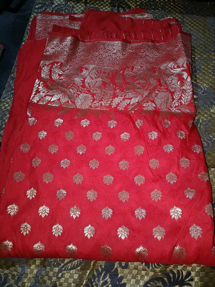 Pure Banarasi Red Saree