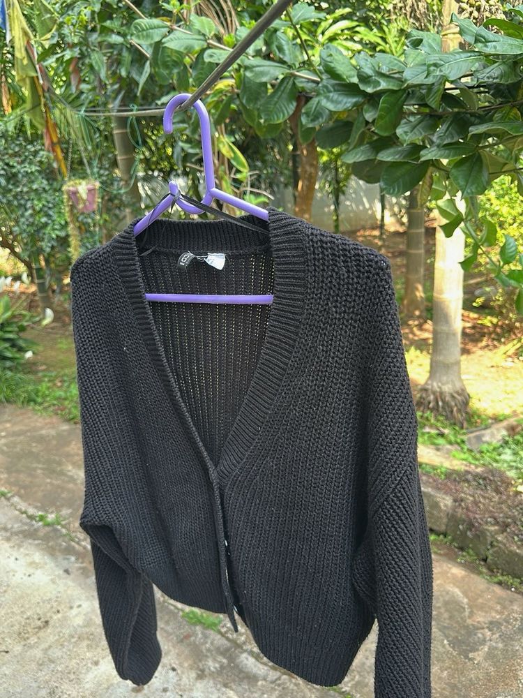 Black Knit Cardigan