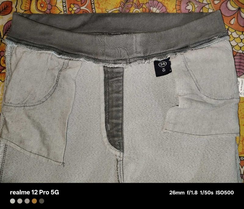 Grey Denim Pants Size 34