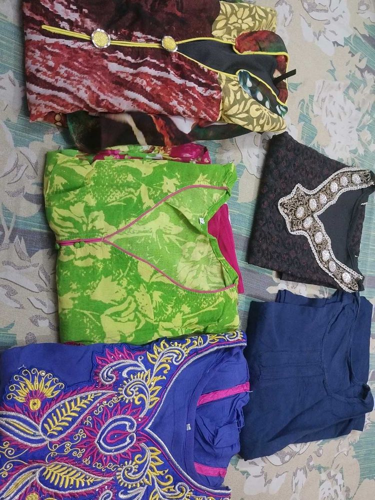 Combo Of 5 Kurtis