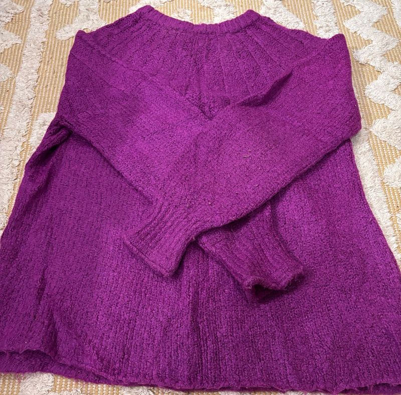 Purple Knit Sweater