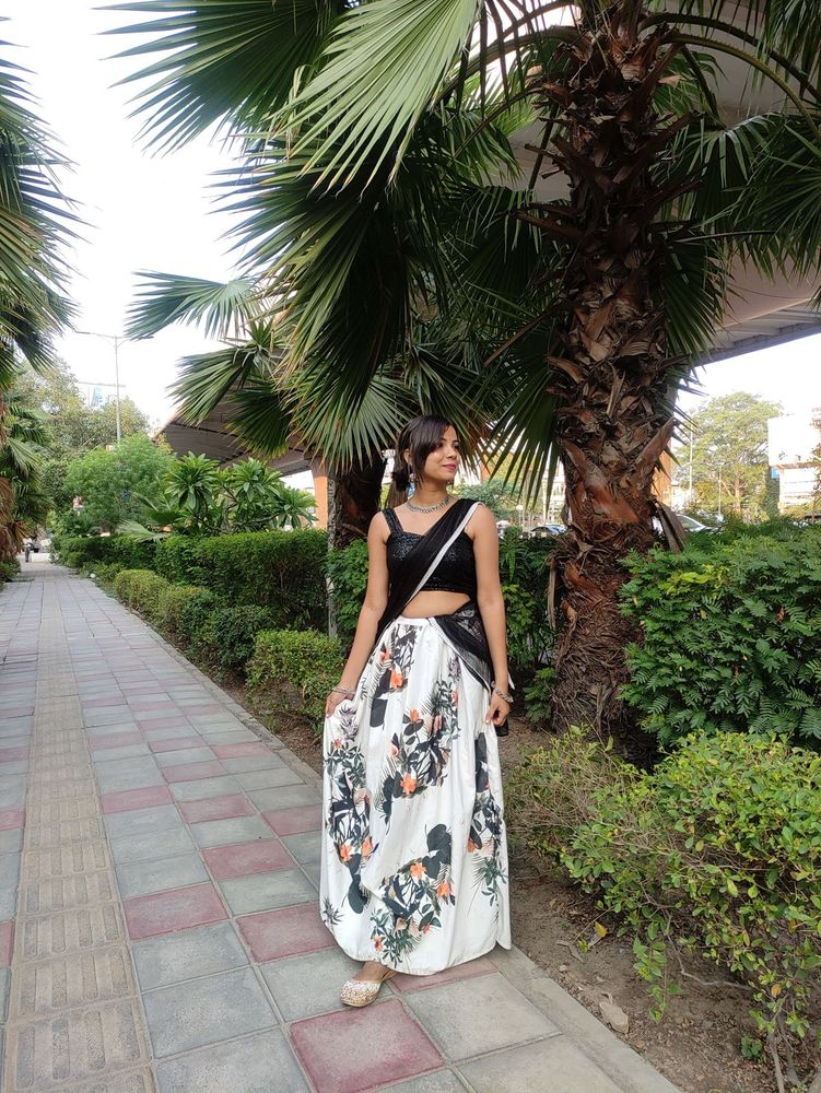 Floral Print Long Skirt