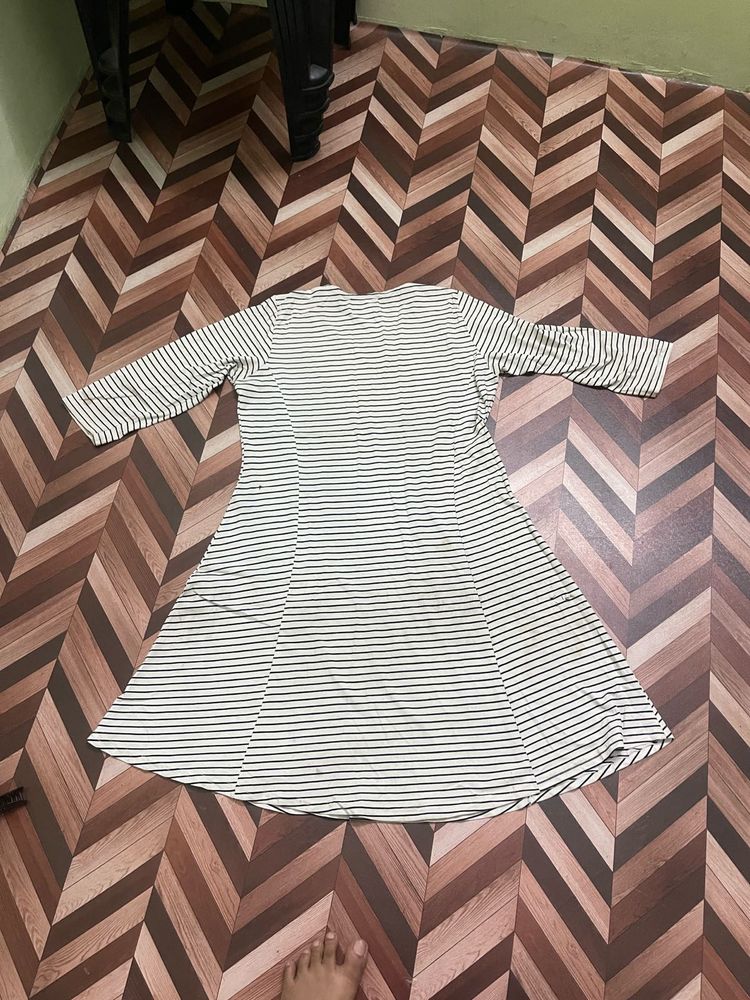 Striped A-Line Dress