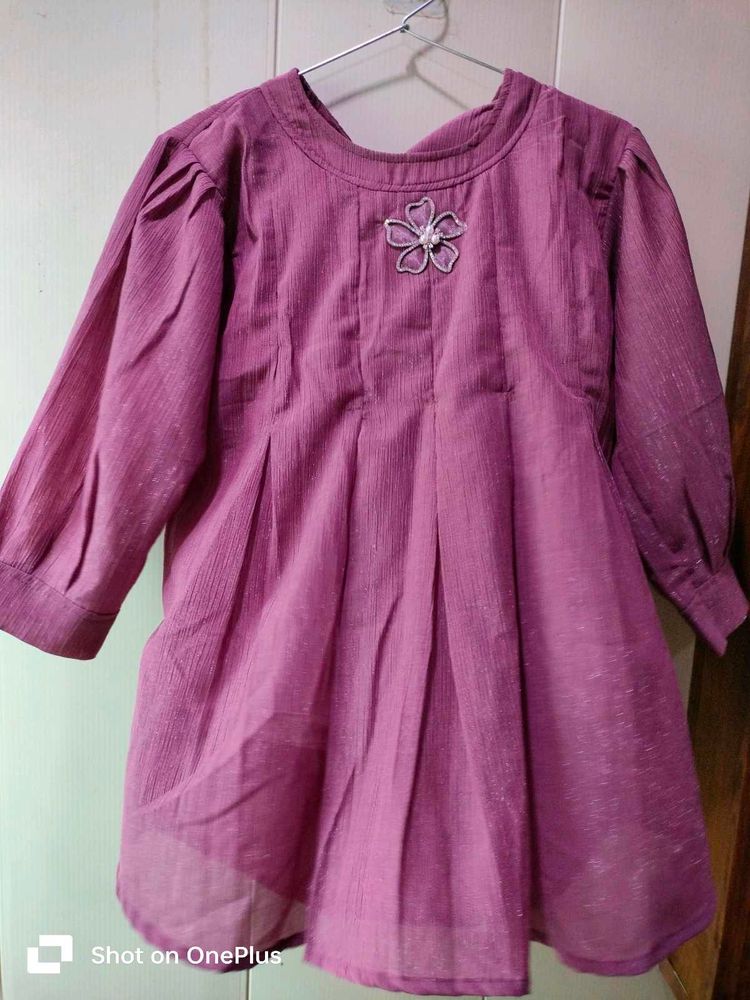 Purple Flower Girl Dress