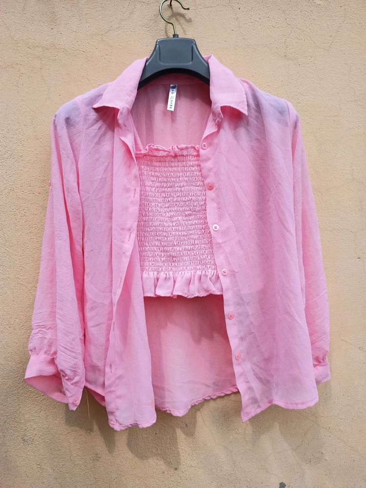 Pink 2 In One Top