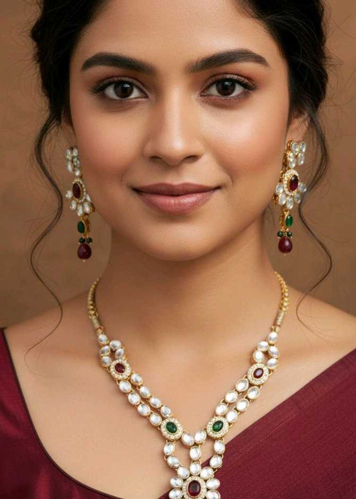 new  Elegant Kundan Jewelry Set