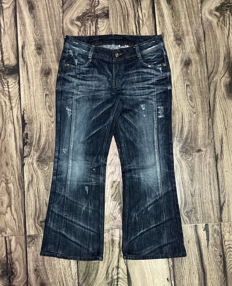 Distressed Bootcut Jeans