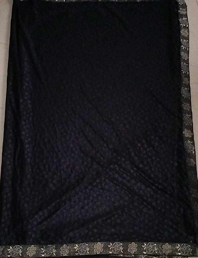 Unused Elegant Black Saree