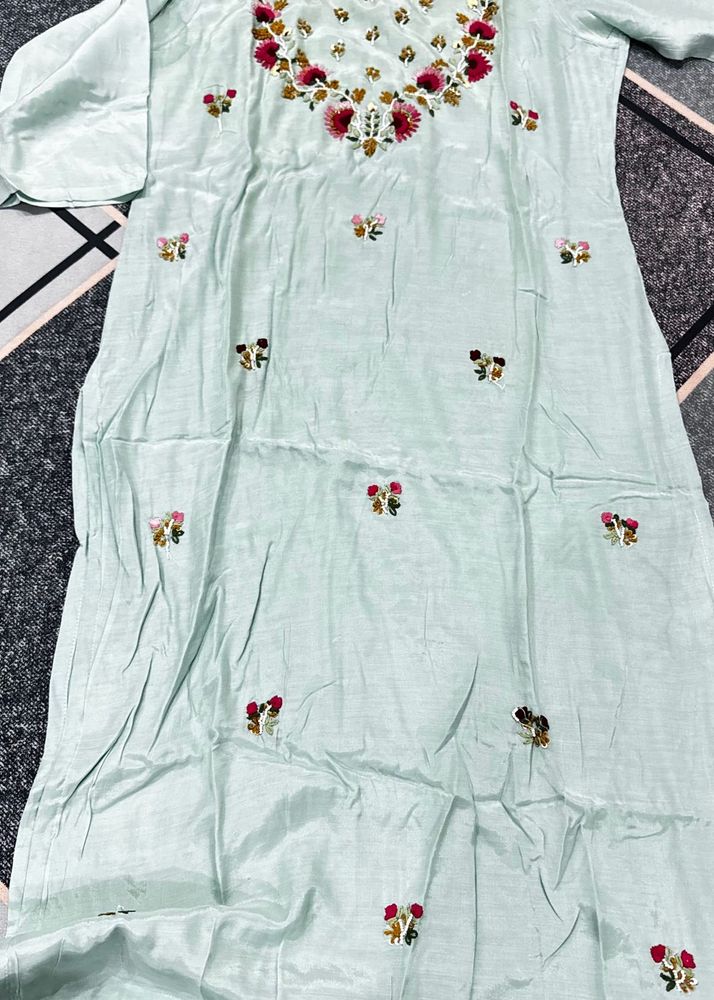 Embroidered Sea Green Suit