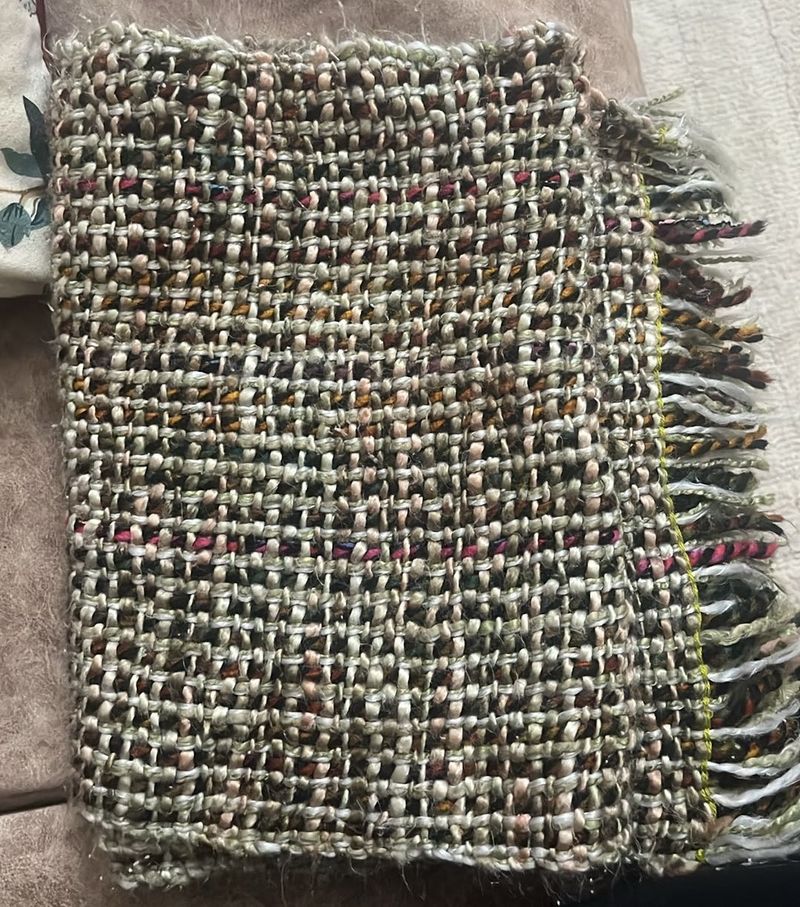Woven winter scarf