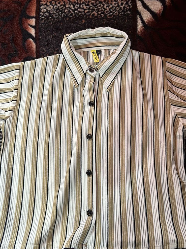 Striped Button-Down Shirt