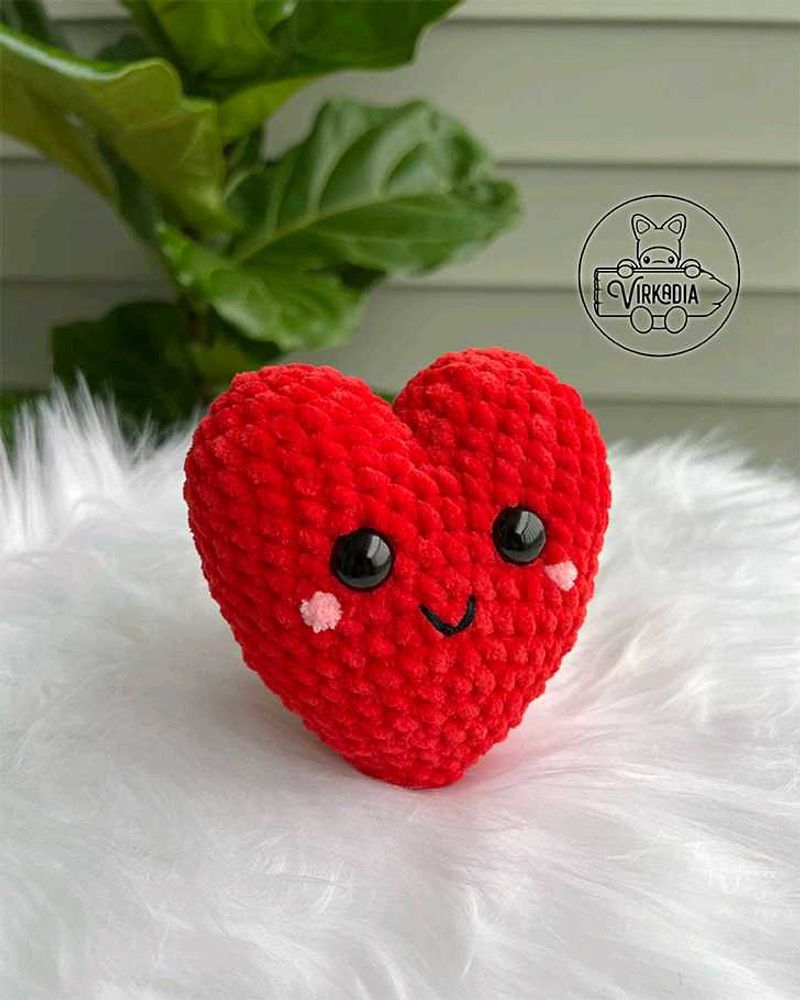 Crochet Red ❤️Heart Plushie