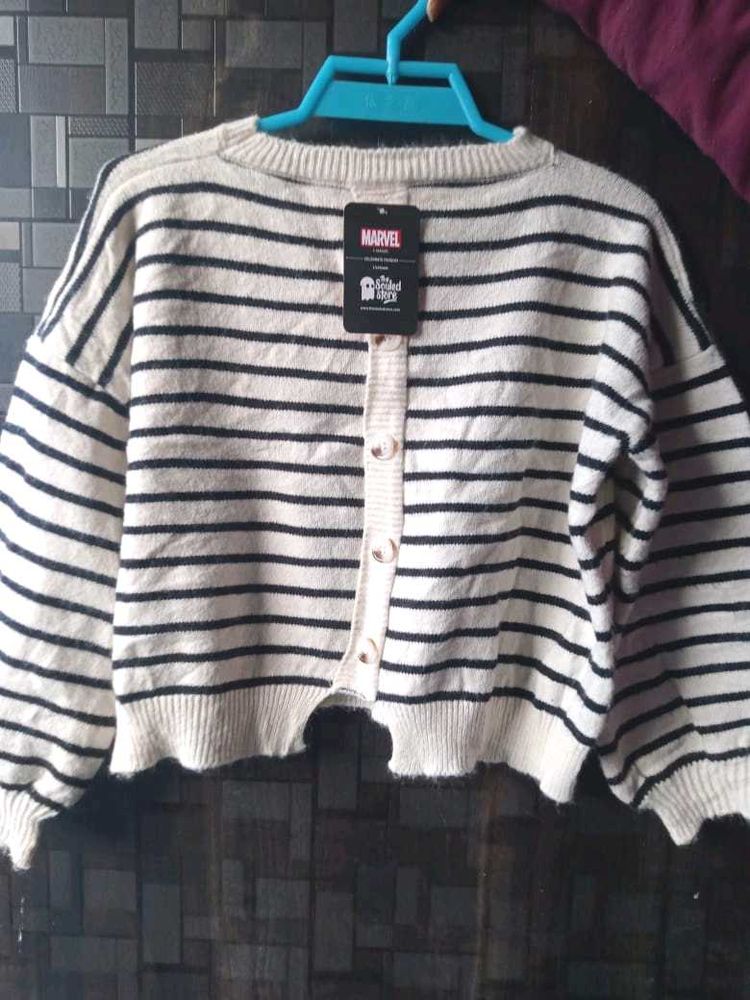 Stripped Sweater For Girls