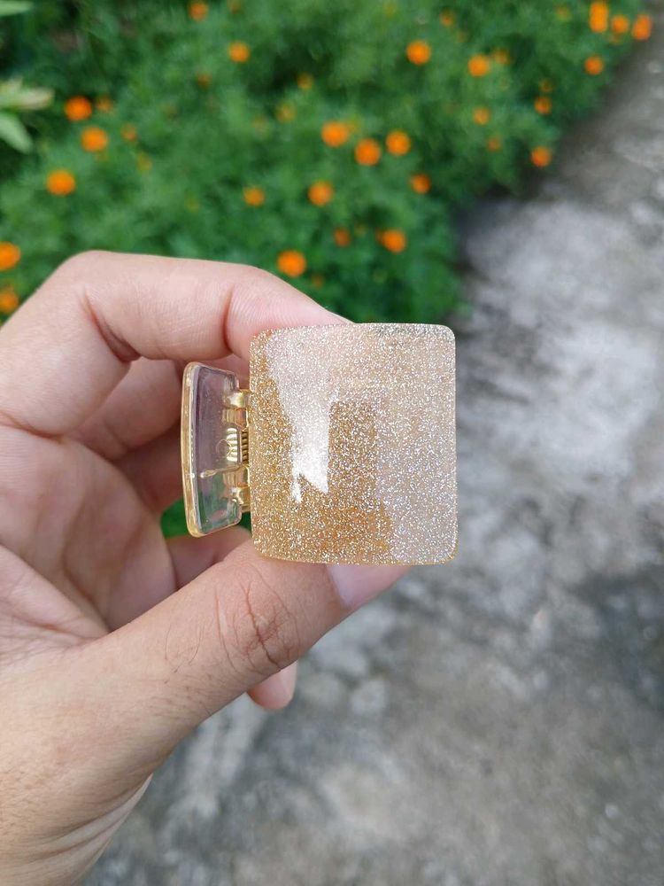 Sparkly Gold Hair Claw Clip